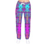 Tropical Rainbow Fishes  In Meadows Of Seagrass Women velvet Drawstring Pants