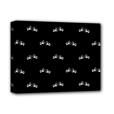 Black And White Boxing Motif Pattern Deluxe Canvas 14  x 11  (Stretched) from ArtsNow.com