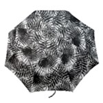 Tropical leafs pattern, black and white jungle theme Folding Umbrellas