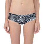 Tropical leafs pattern, black and white jungle theme Classic Bikini Bottoms