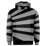 Striped black and grey colors pattern, silver geometric lines Men s Overhead Hoodie