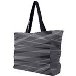 Abstract geometric pattern, silver, grey and black colors Simple Shoulder Bag