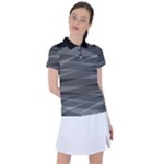 Abstract geometric pattern, silver, grey and black colors Women s Polo Tee