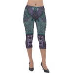 Mandala Corset Lightweight Velour Capri Leggings 