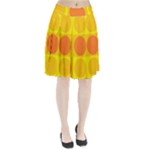 Orange Yellow Pleated Skirt