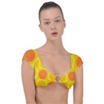 Orange Yellow Cap Sleeve Ring Bikini Top