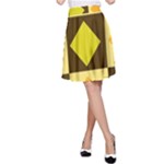 Yellow and Orange diamonds A-Line Skirt