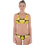 Yellow and Orange diamonds Cross Back Hipster Bikini Set