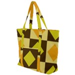 Yellow and Orange diamonds Zip Up Canvas Bag