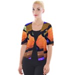 Colorful group Cropped Button Cardigan