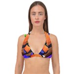 Colorful group Double Strap Halter Bikini Top
