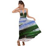 Color Twist Backless Maxi Beach Dress