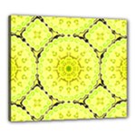 Yellow Floral print Canvas 24  x 20  (Stretched)