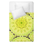 Yellow Floral print Duvet Cover Double Side (Single Size)