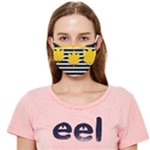 Stripe Yellow Leaves Cloth Face Mask (Adult)