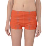 Umbrellas on orange Reversible Boyleg Bikini Bottoms