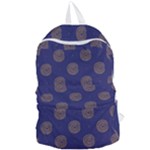 Brown Spirals on blue Foldable Lightweight Backpack