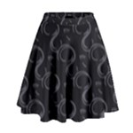 Gray Swirls High Waist Skirt