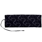 Gray Swirls Roll Up Canvas Pencil Holder (M)