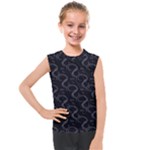 Gray Swirls Kids  Mesh Tank Top