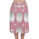 Pinky Velvet Flared Midi Skirt