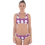 Silvery purple Cross Back Hipster Bikini Set