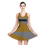 Orange and gray Saw Reversible Skater Dress