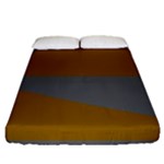 Orange and gray Saw Fitted Sheet (Queen Size)