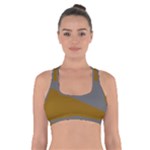 Orange and gray Saw Cross Back Sports Bra