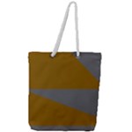 Orange and gray Saw Full Print Rope Handle Tote (Large)