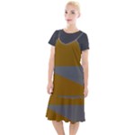 Orange and gray Saw Camis Fishtail Dress