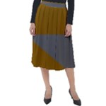 Orange and gray Saw Classic Velour Midi Skirt 