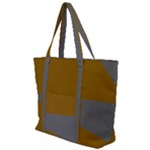 Orange and gray Saw Zip Up Canvas Bag