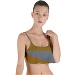 Orange and gray Saw Layered Top Bikini Top 