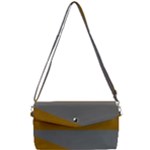Orange and gray Saw Removable Strap Clutch Bag