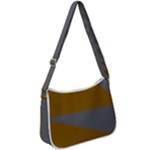 Orange and gray Saw Zip Up Shoulder Bag