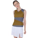 Orange and gray Saw Women s Sleeveless Sports Top