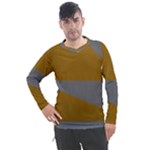 Orange and gray Saw Men s Pique Long Sleeve Tee