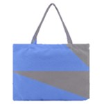 Blue and gray Saw Zipper Medium Tote Bag