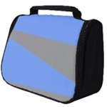 Blue and gray Saw Full Print Travel Pouch (Big)