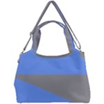 Blue and gray Saw Double Compartment Shoulder Bag