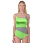 Green and gray Saw Camisole Leotard 