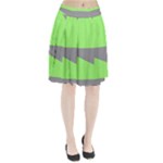 Green and gray Saw Pleated Skirt