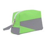 Green and gray Saw Wristlet Pouch Bag (Medium)