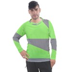 Green and gray Saw Men s Pique Long Sleeve Tee