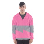 Pink and gray Saw Men s Hooded Windbreaker