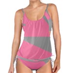 Pink and gray Saw Tankini Set