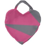 Pink and gray Saw Giant Heart Shaped Tote