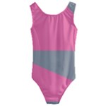 Pink and gray Saw Kids  Cut-Out Back One Piece Swimsuit