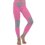 Pink and gray Saw Kids  Lightweight Velour Classic Yoga Leggings